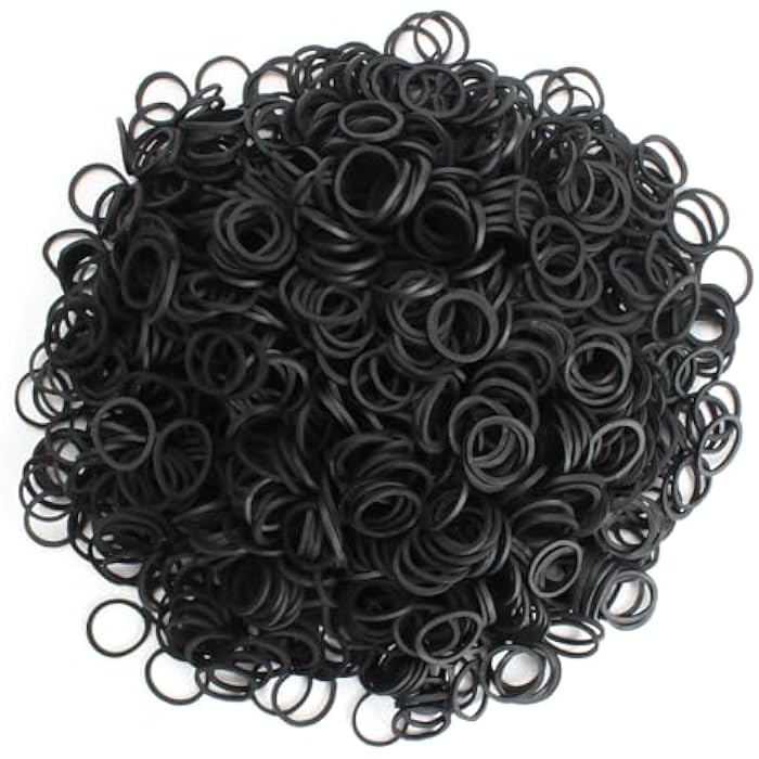 KUFUNG Elastic Hair Bands, 200 PCS Non-Slip Rubber Hair Ties for Girls, Soft Elastic Bands for Kid Hair Braids, Ponytails, Wedding Hairstyles - Image 1